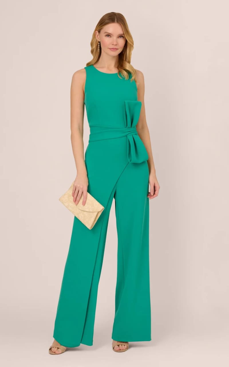 Adrianna papell crepe cape jumpsuit online