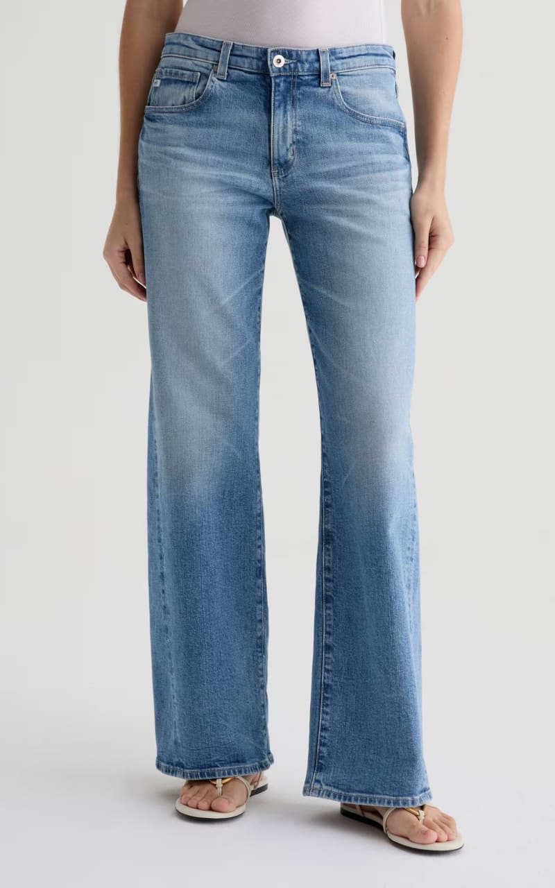 AG Jeans- Adria Low Rise Wide Leg in Helios floc boutique