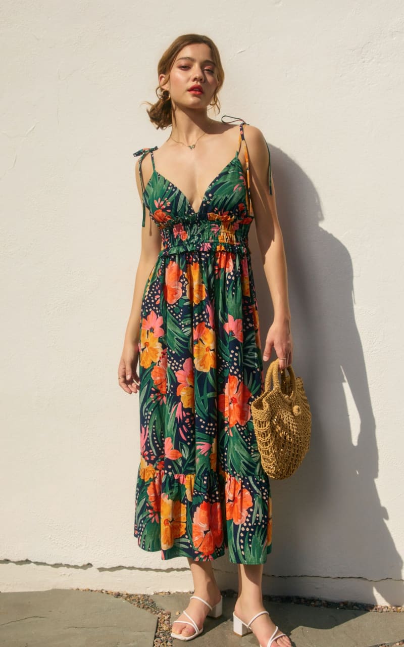 Dress Forum- Hibiscus Shirred Waist Dress in Poppy Field