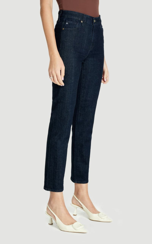 AG Jeans- Saige High Rise Straight Jean in Montreal - denim