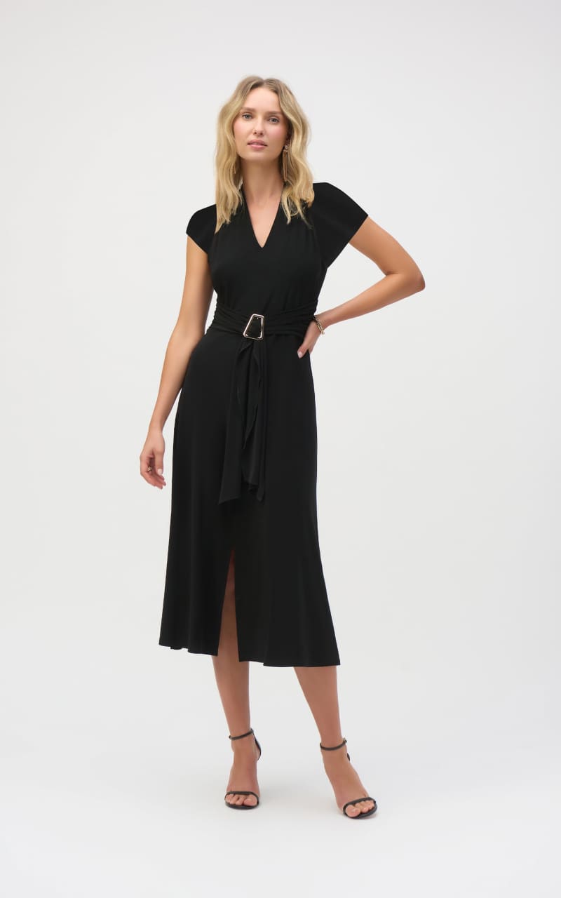 Joseph Ribkoff- Silky Knit Cap Sleeve Fit and Flare Dress | floc boutique Joseph Ribkoff- Silky Knit Cap Sleeve Fit and Flare Dress | floc boutique