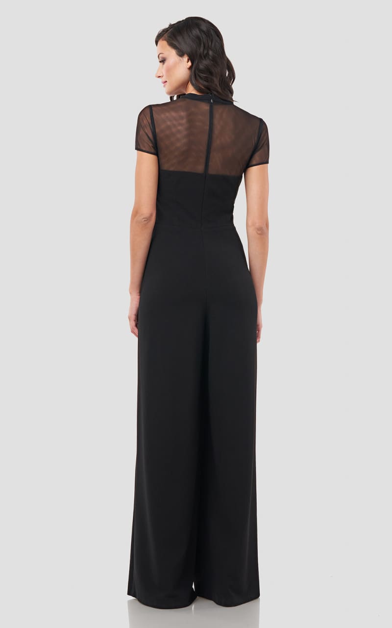 JS Collections - Crepe Bow Jumpsuit In Black | floc boutique JS Collections - Crepe Bow Jumpsuit In Black | floc boutique
