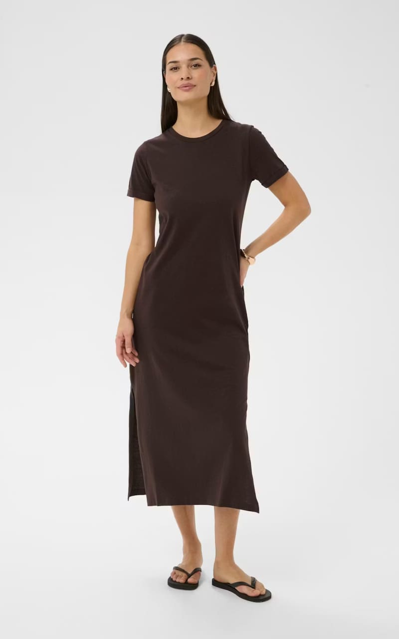 Kaffe- Celina T-Shirt Dress in Black Coffee - DRESS
