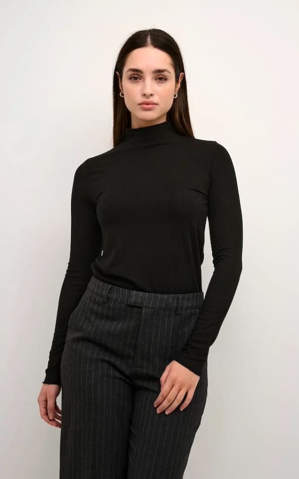 Black turtleneck undershirt best sale