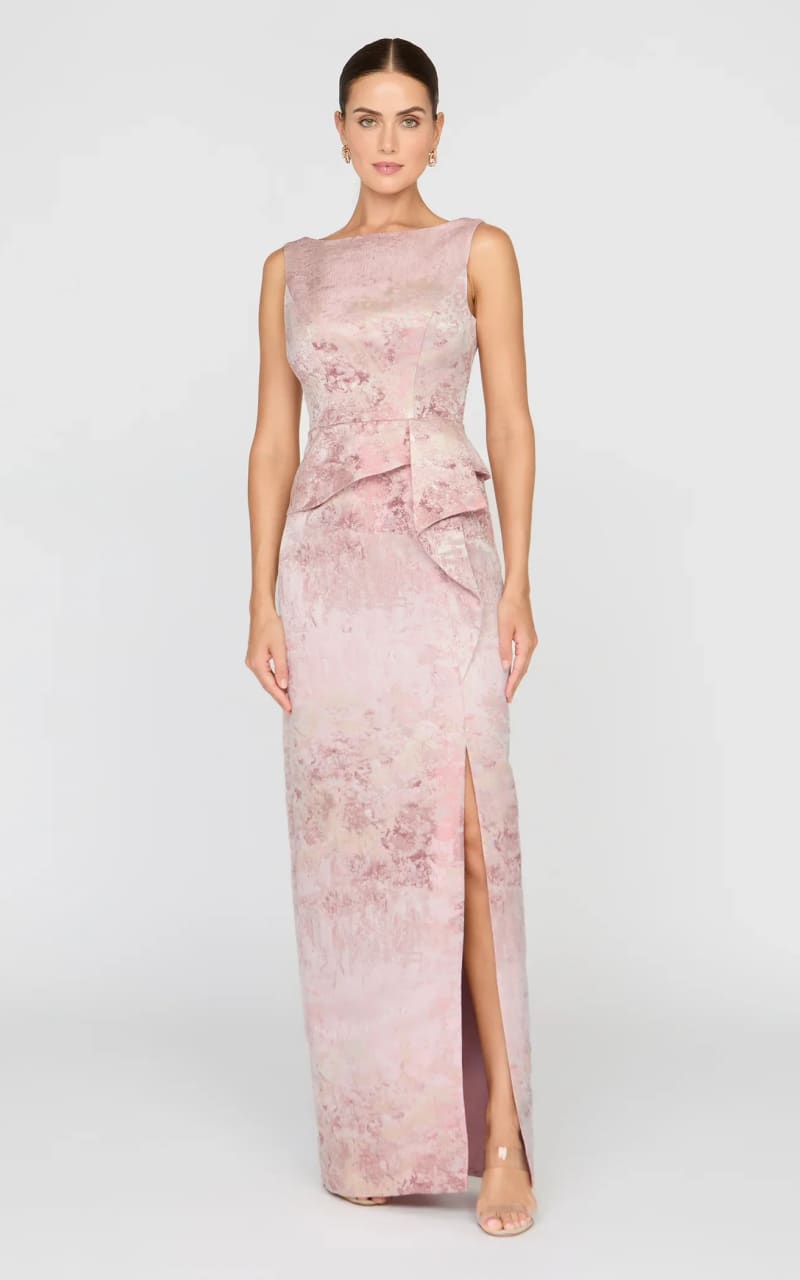 Kay Unger- Luciana Column Gown in Bloom