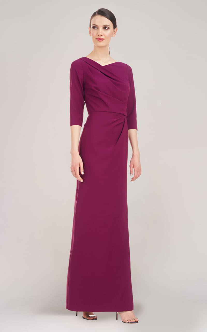 Kay Unger- Margerite Column Gown in Boysenberry