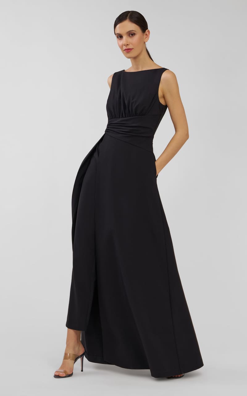 Kay Unger- Palmer Walk Thru Jumpsuit in Onyx floc boutique