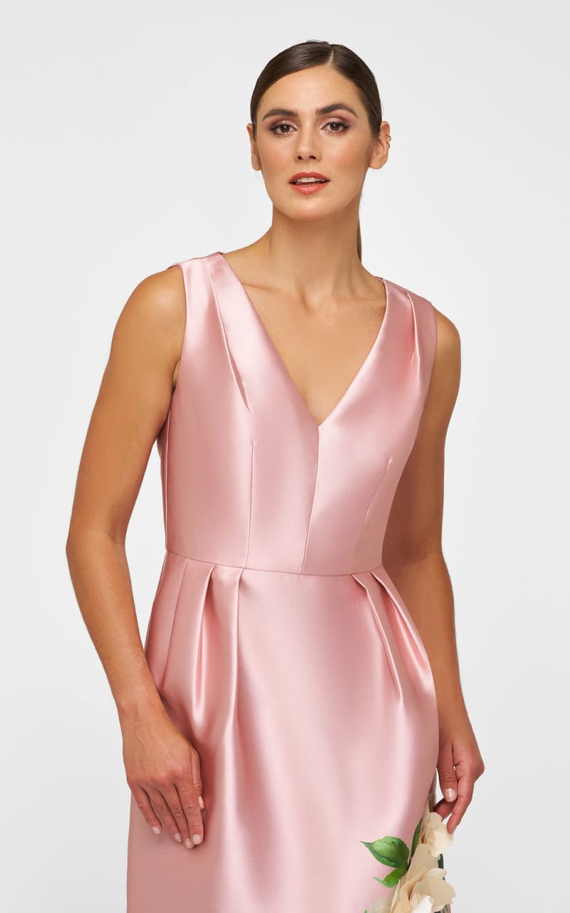 kay unger satin dress Delfina Statement Sleeve Gown  Kay Unger