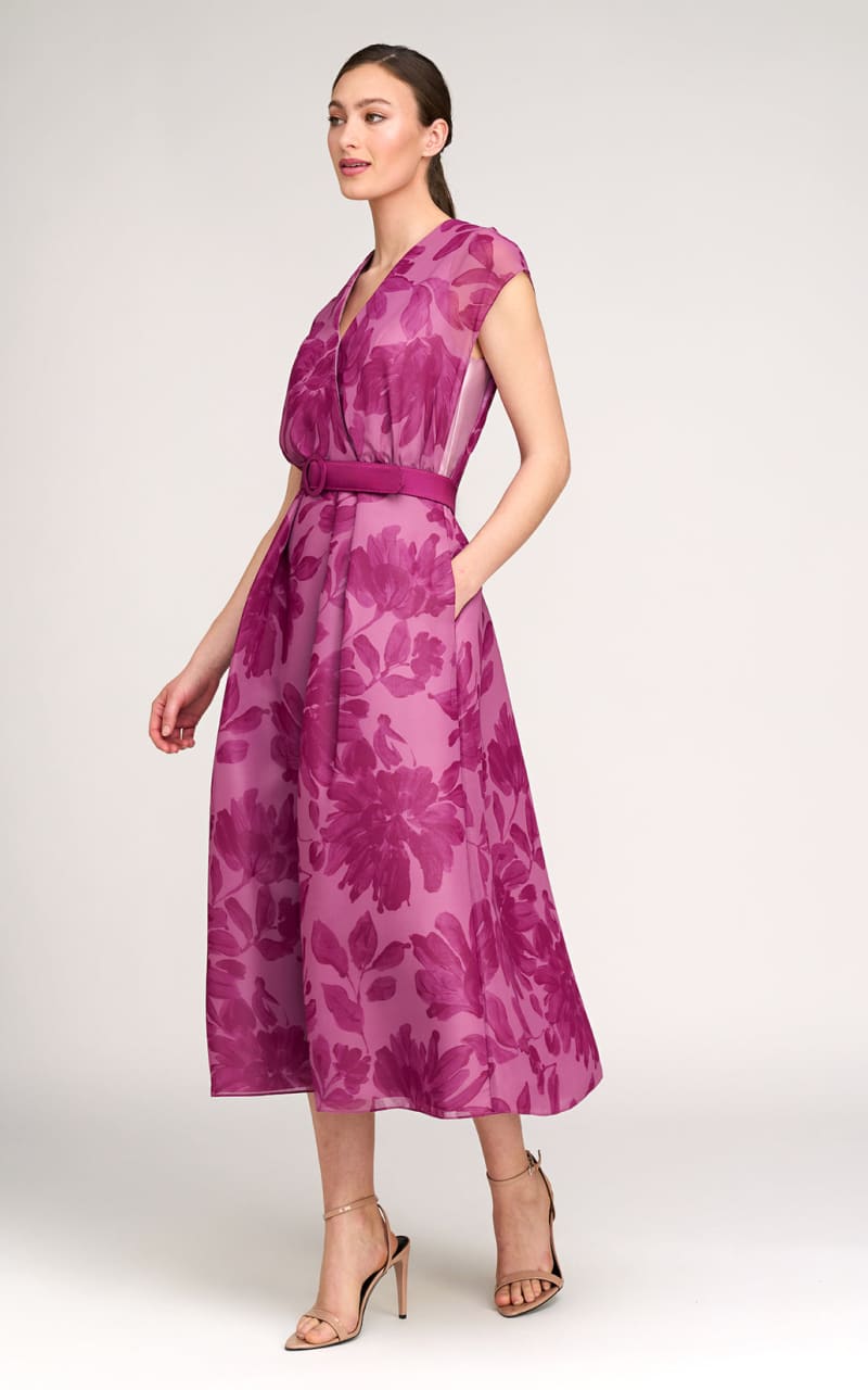 knee length dresses for ladies Kay Unger- Brigid Tea Length Dress