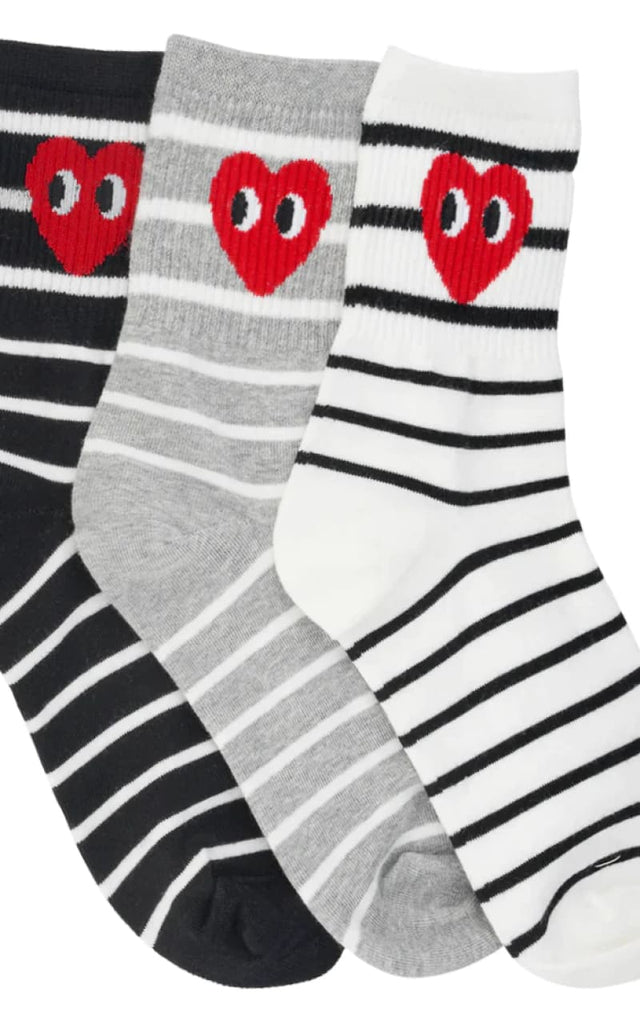 LimLim - Long Stripe Heart Socks - accessories