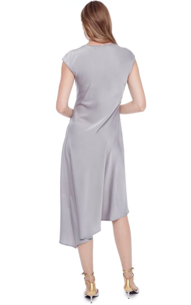 ILTM - Roxy Solid Assymetric Satin Dress