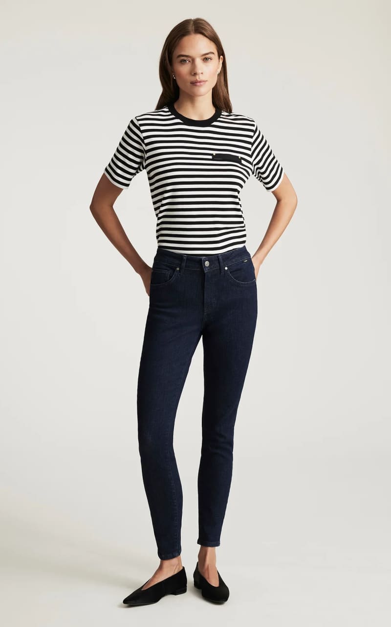 Mavi- Tess High Rise Skinny Jean in Rinse Flex Blue 29