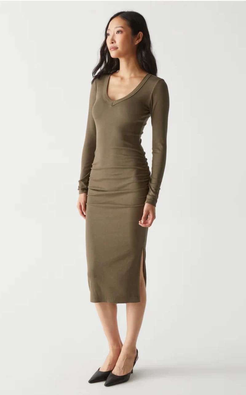 Michael Stars - Nova Ribbed V-Neck Dress | floc boutique