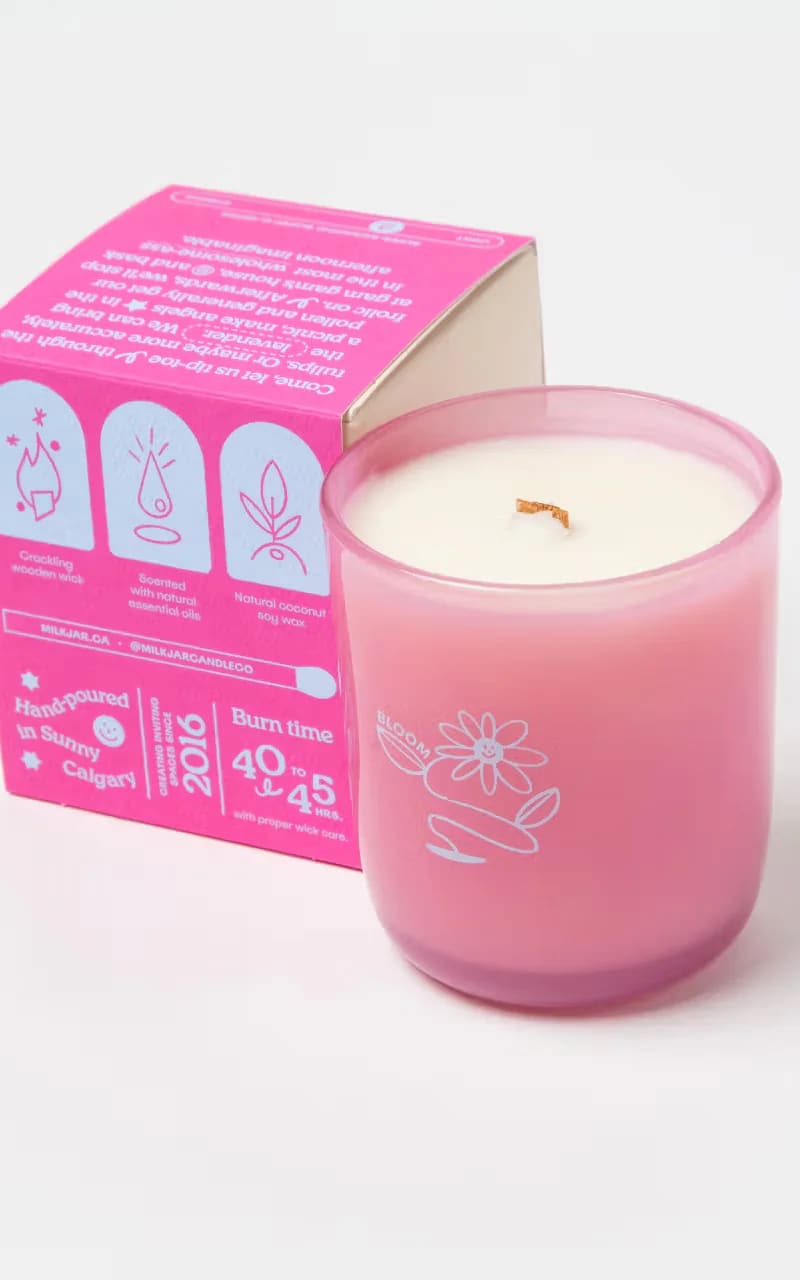 Milk Jar- Milk Jar - Coconut Soy Wood Wick Candle in Bloom | floc boutique