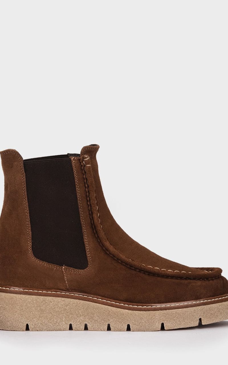 Pedro Miralles- Bristol Ankle Boots in Tabac Brown floc boutique