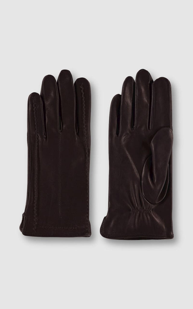 Rino & Pelle- Avlin Soft Lamb Gloves - Dark Brown / S -