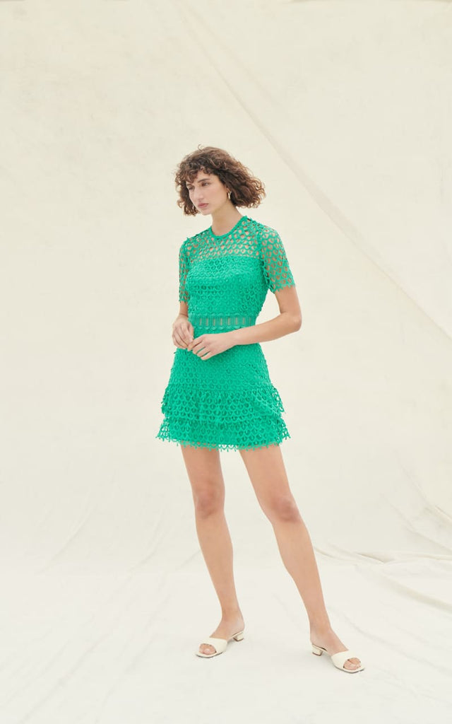 Saylor NYC - Gilberta Lace Overlay Mini Dress