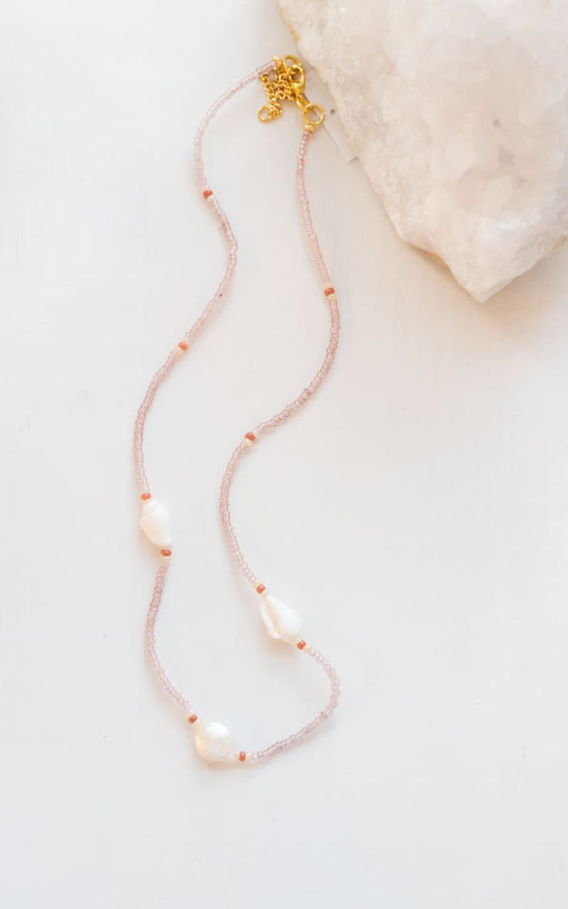 Twisted Baubles - Pearl Puka Shell Necklace - jewelry