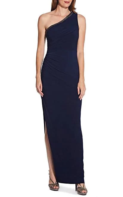 Adrianna Papell - One Shoulder Jersey Gown - Dress