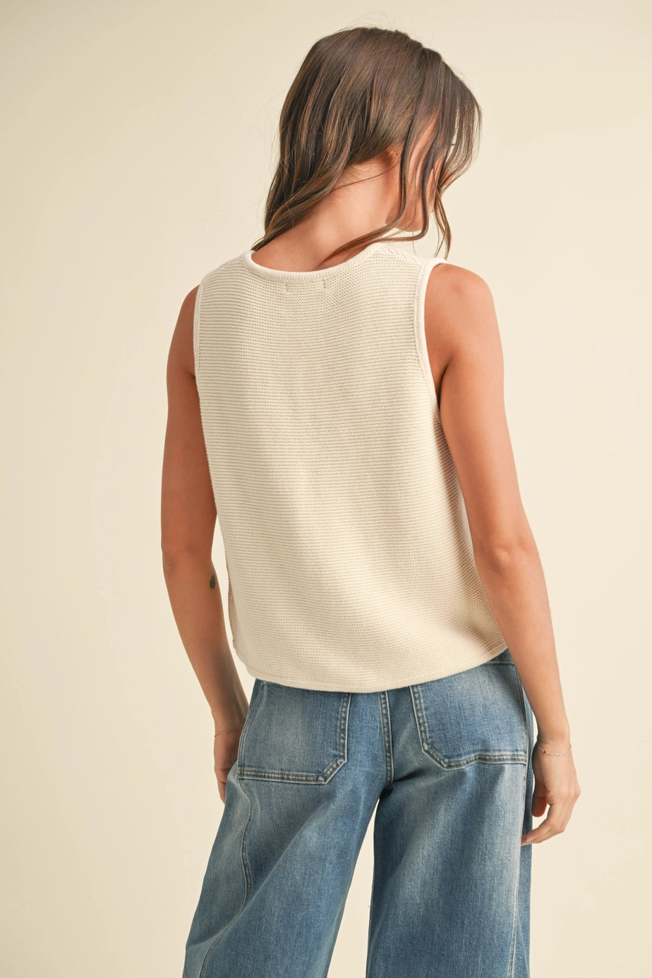 Miou Muse- Tied Front Knitted Vest