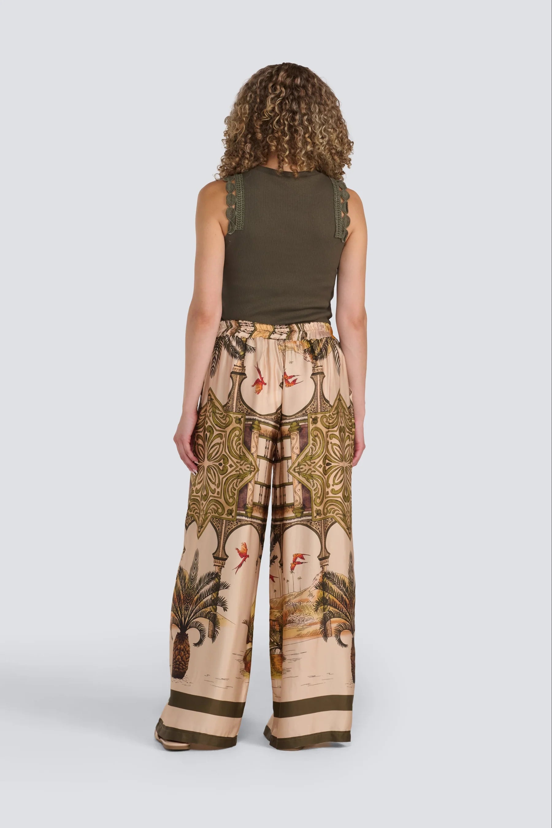 Jessica Laura- Tank with Embellished Shoulders in Olive