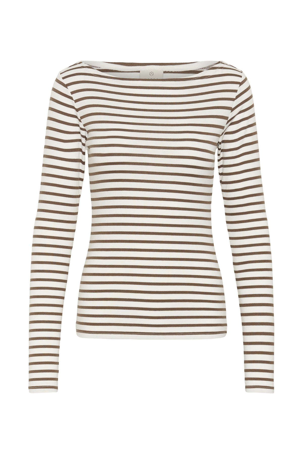 Kaffe- Liddy Boatneck T-Shirt in Chalk Carafe Stripe