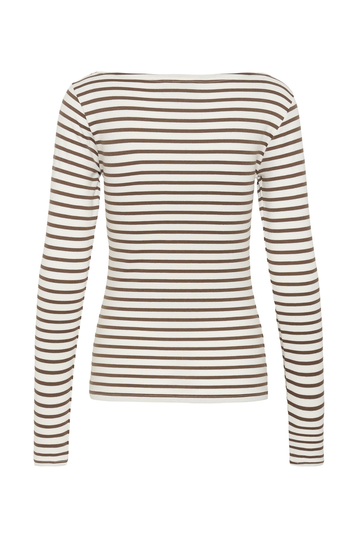 Kaffe- Liddy Boatneck T-Shirt in Chalk Carafe Stripe