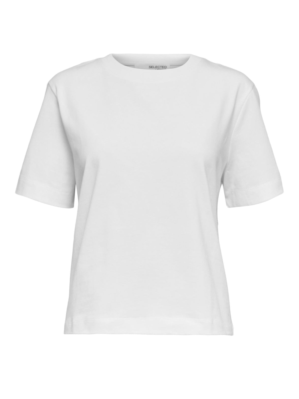 Selected- Essential Boxy Tee in Bright White