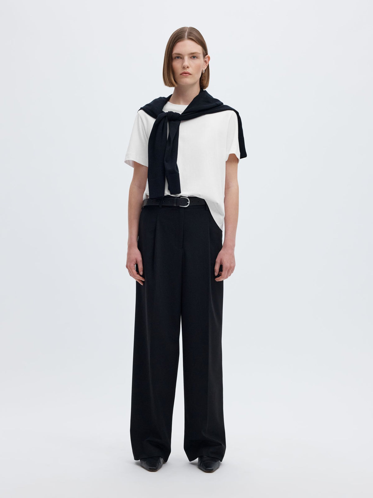 Selected- Essential Boxy Tee in Bright White