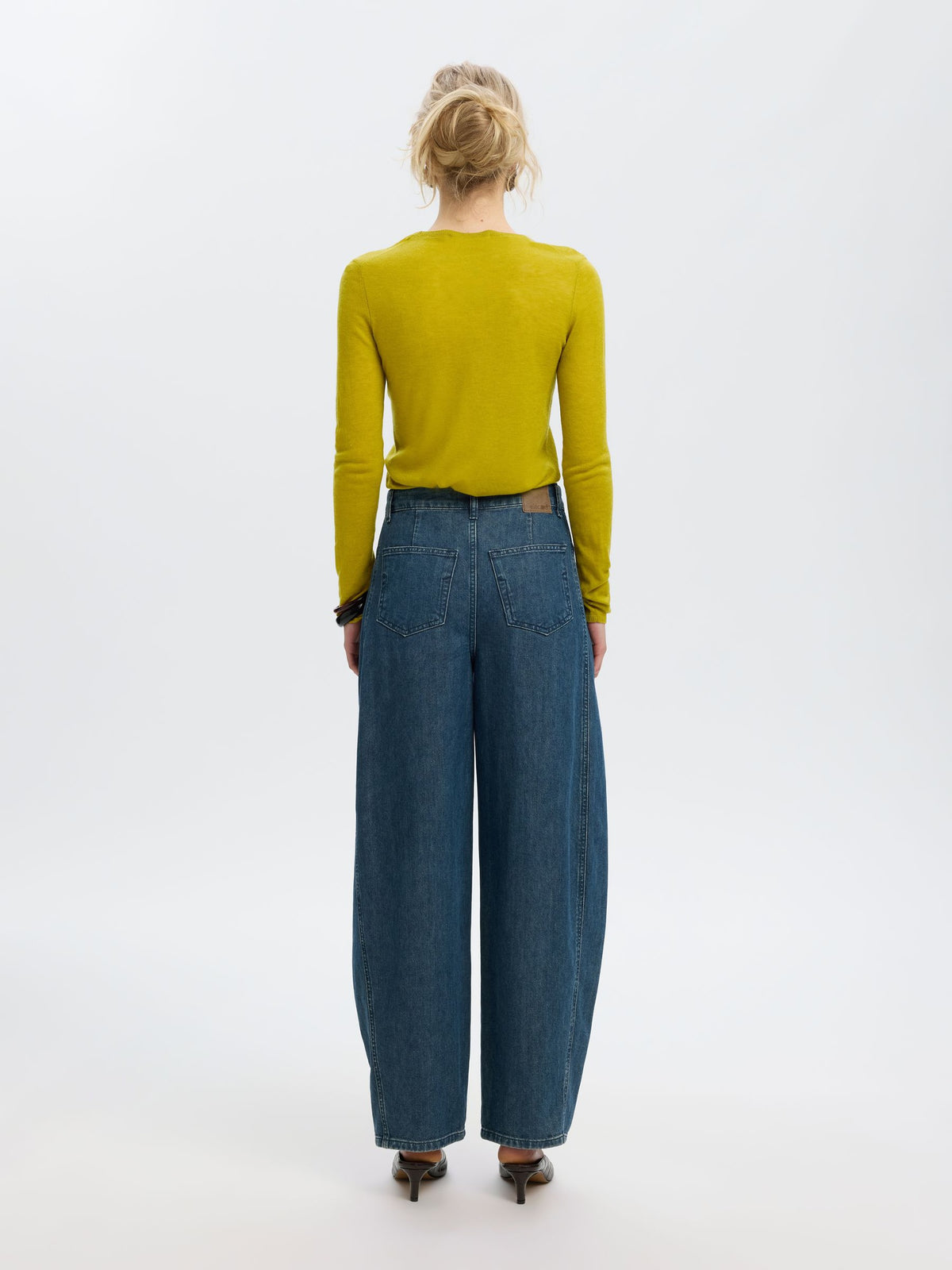 Selected- Vendy Merino Wool Pullover in Avocado Oil
