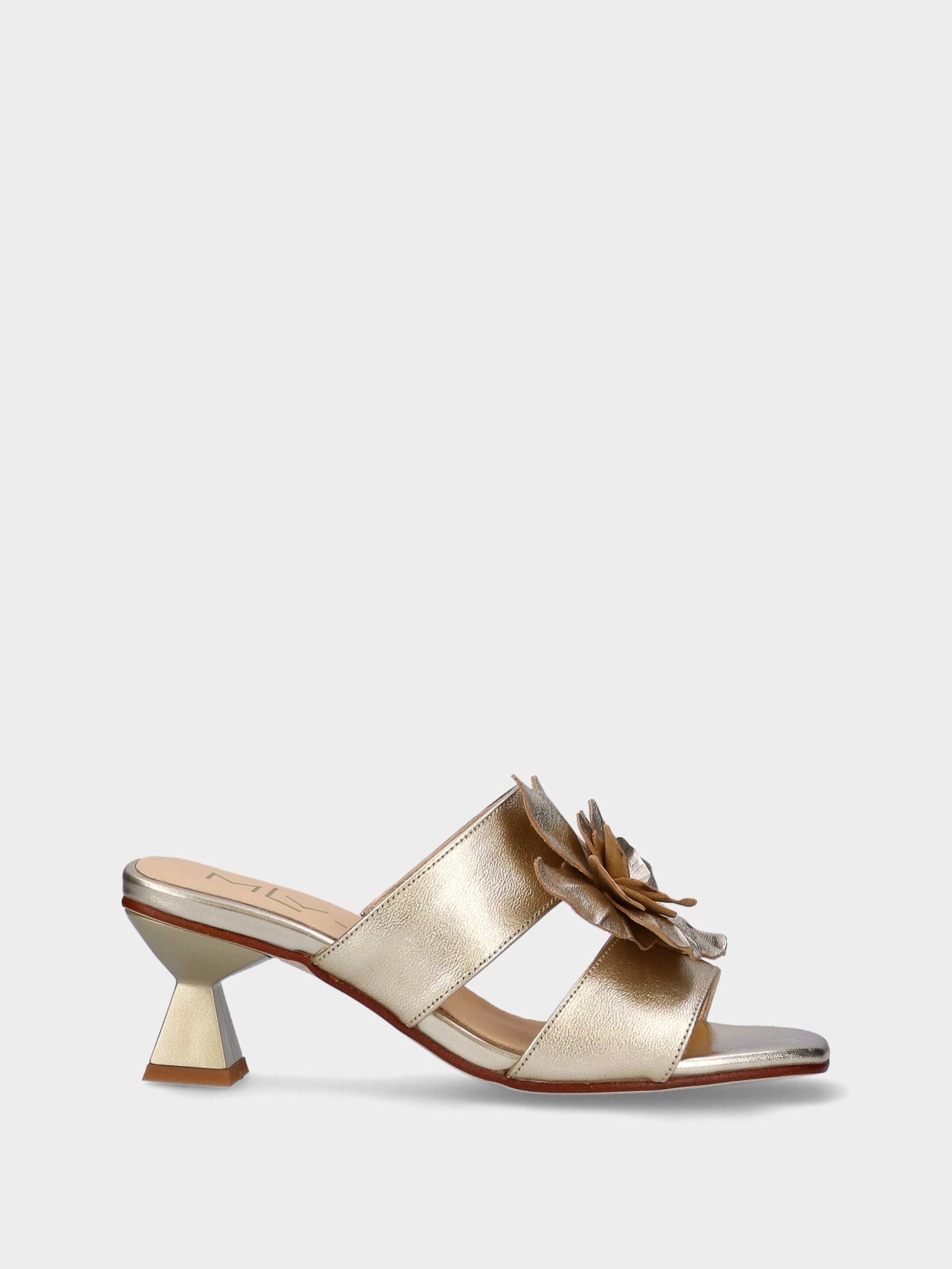 MLV - Margarida Mid Heel Sandals in Gold