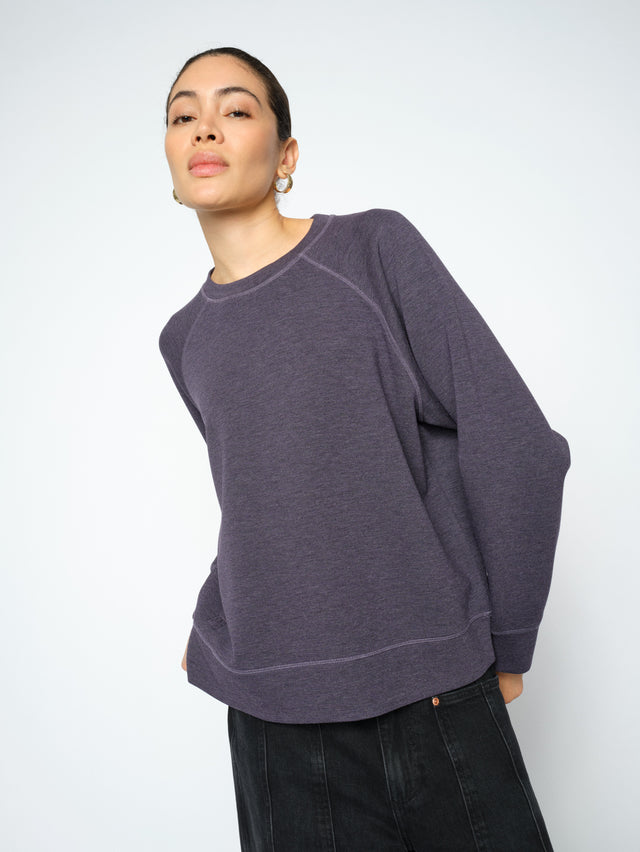 Mos Mosh- Abello Mèlange Sweatshirt in Sweet Grape
