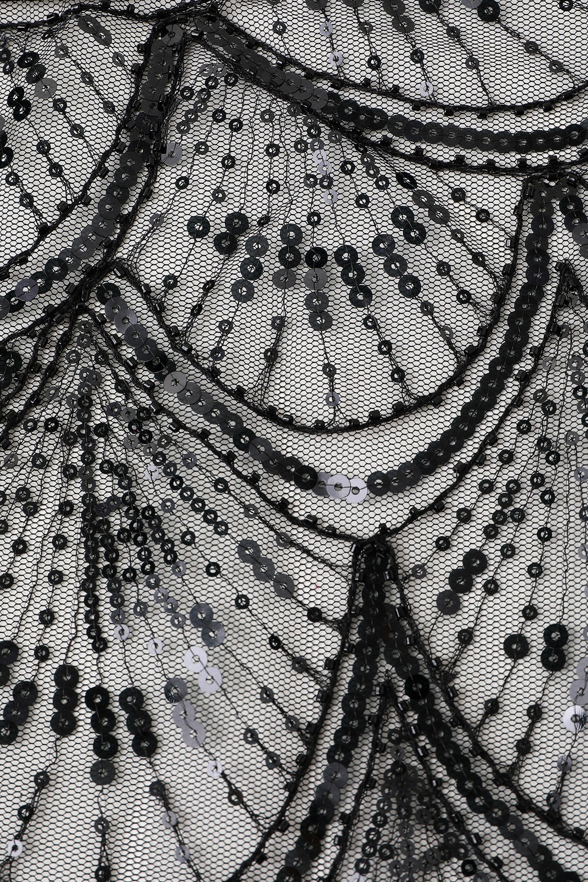 Babeyond - 1920s Art Deco Scallop Sequin Shawl