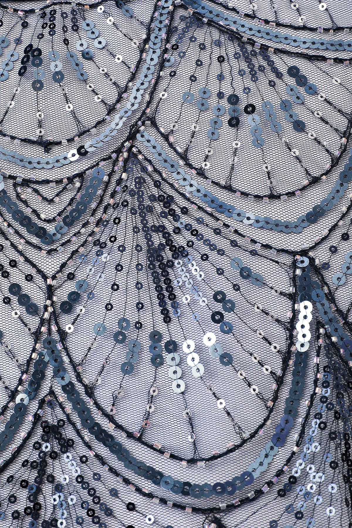 Babeyond - 1920s Art Deco Scallop Sequin Shawl