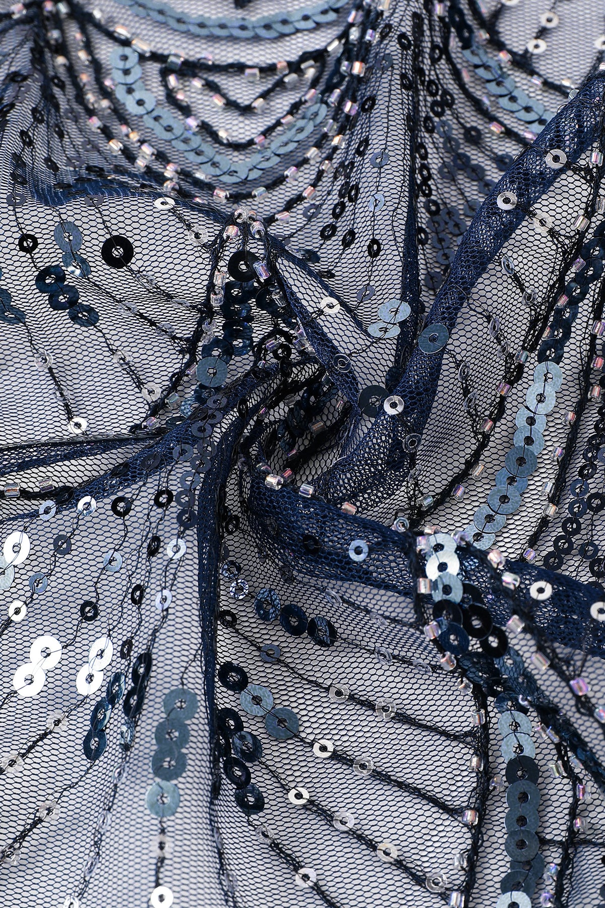 Babeyond - 1920s Art Deco Scallop Sequin Shawl