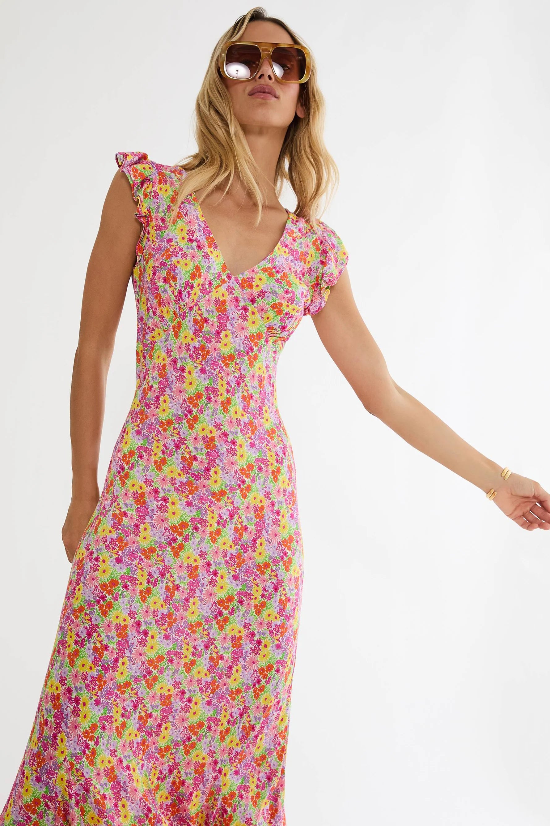 Beach Riot- Elodie Dress in Neon Bouquet