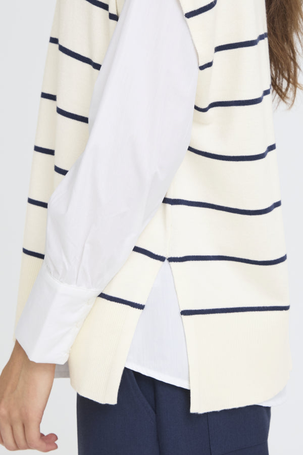 Fransa- Mary Stripe Pullover Vest
