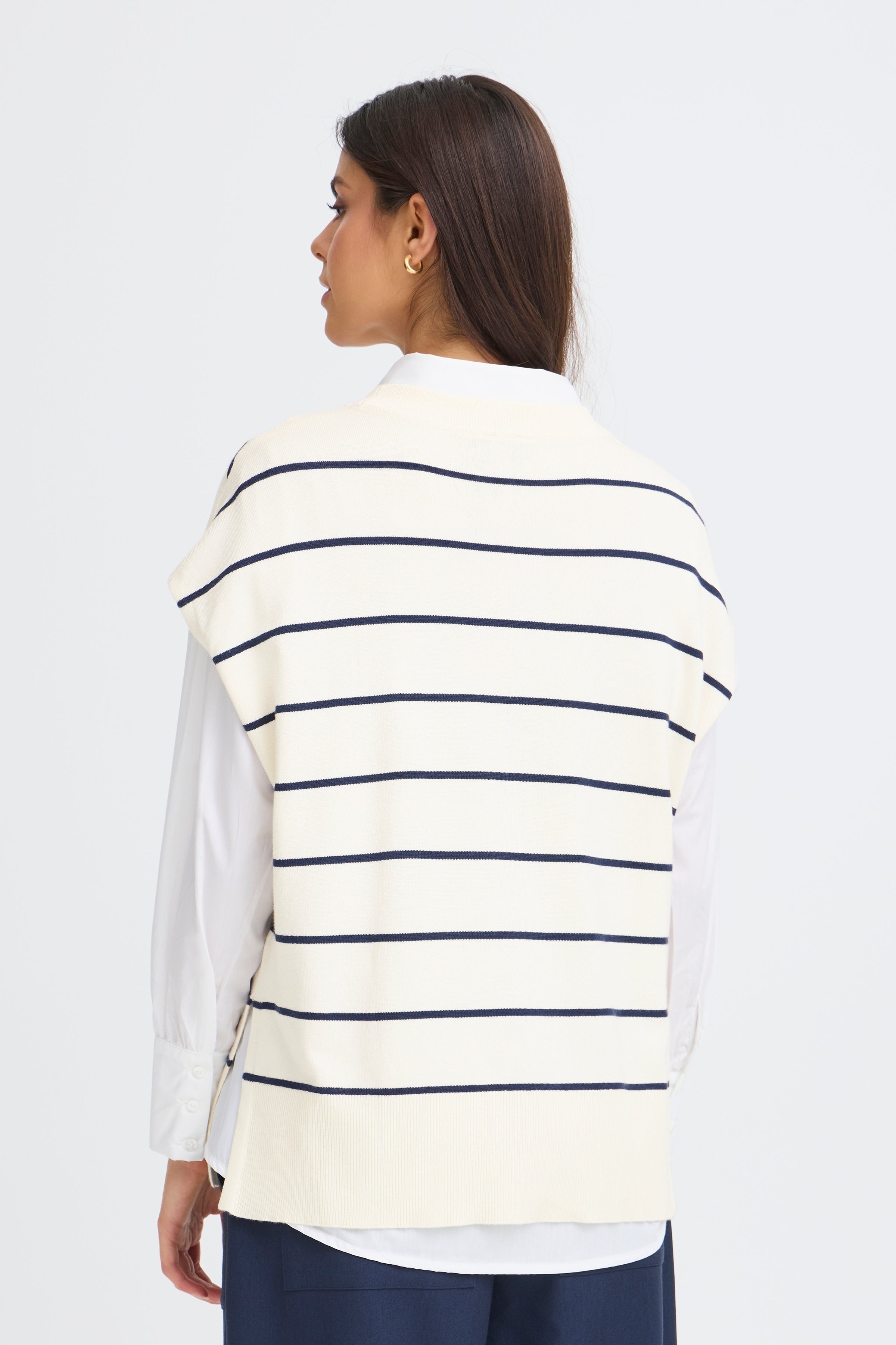 Fransa- Mary Stripe Pullover Vest