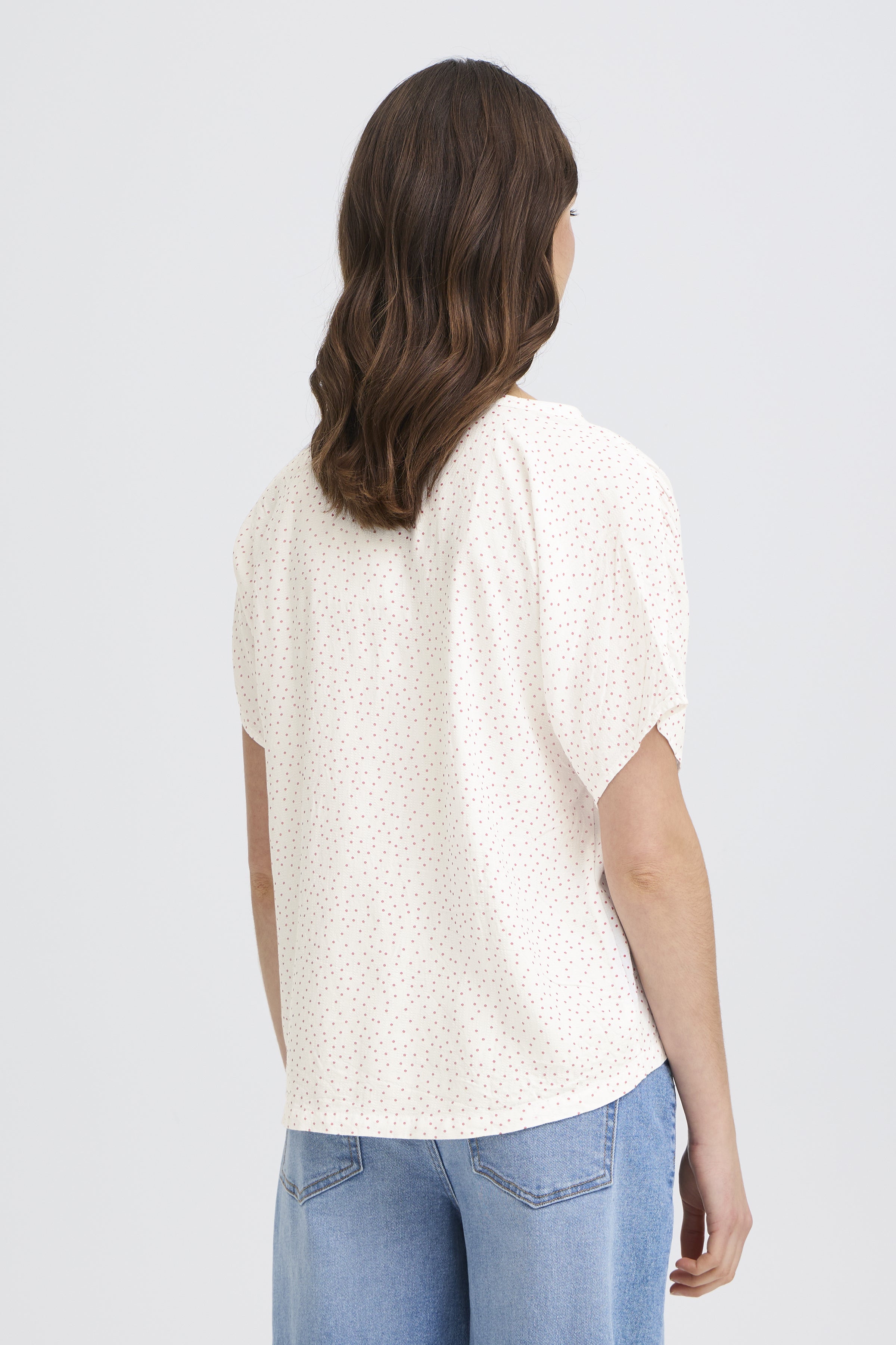 Fransa- Laya Blouse in Red Polka Dot