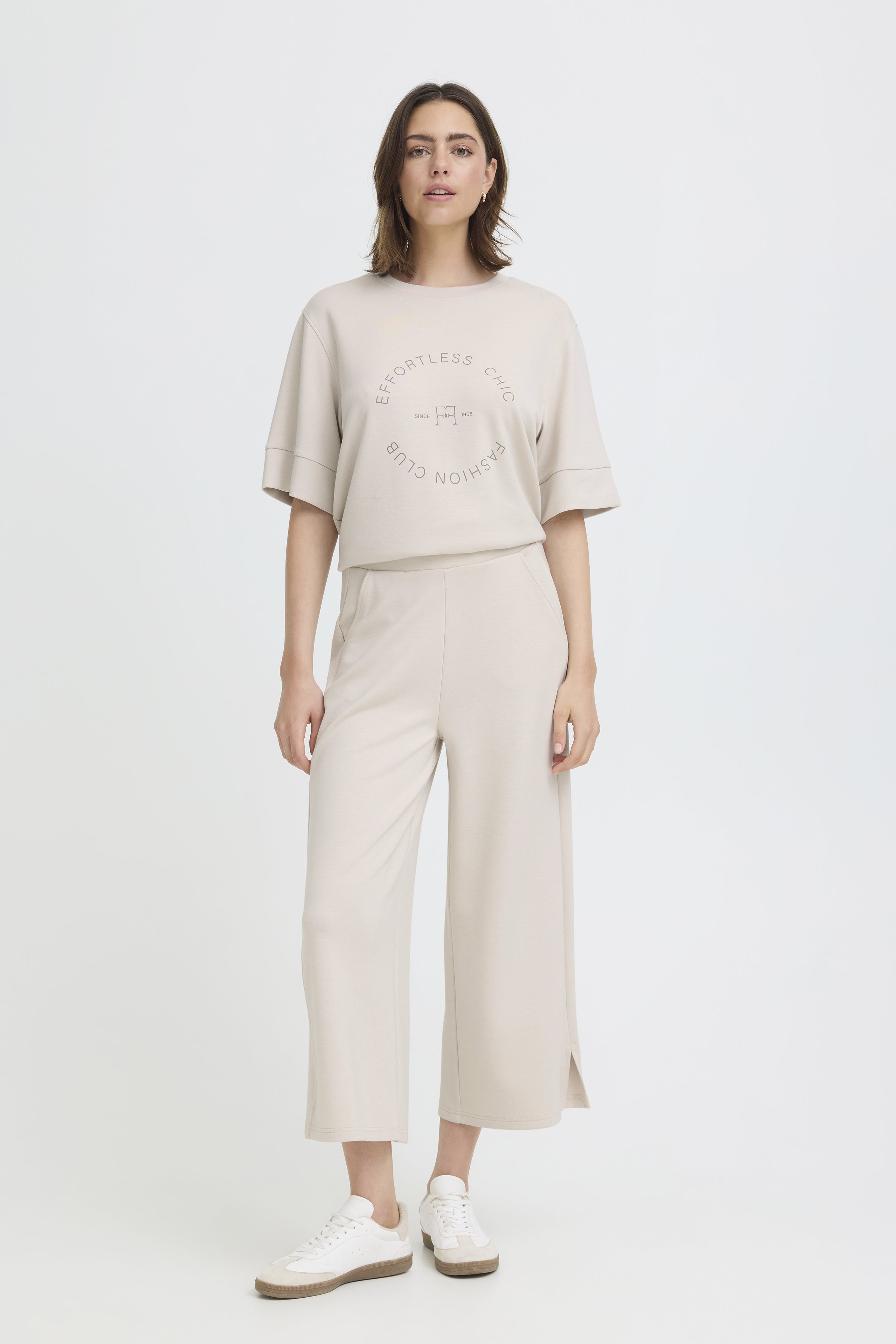 Fransa- Aurora Pants in Gray Morning