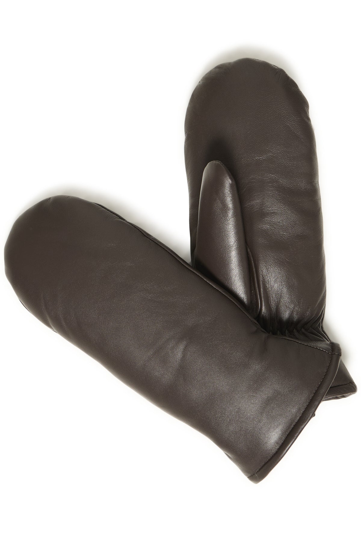 Fransa- Ajlin Leather Mittens in Rain Drum
