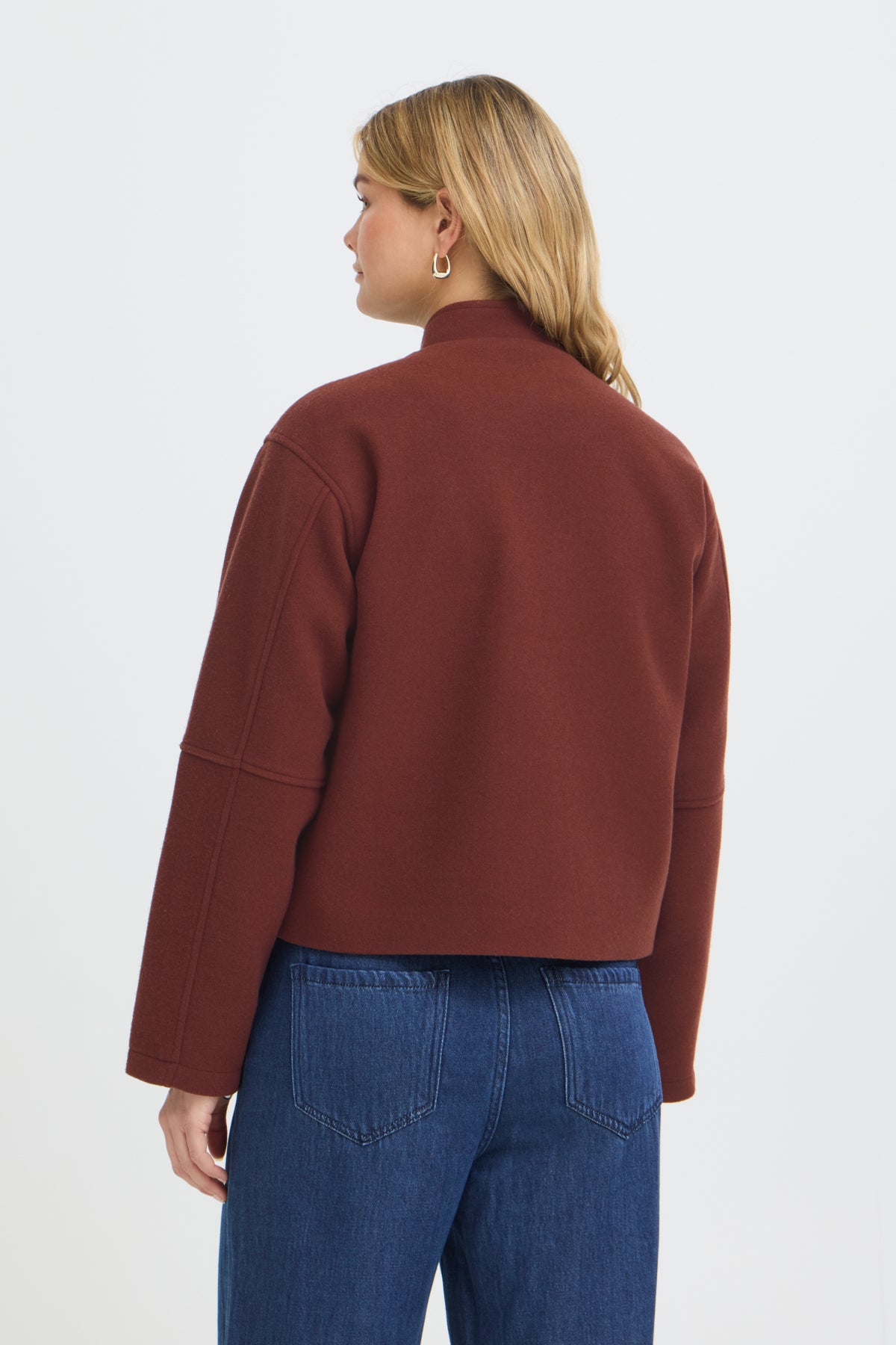 Fransa- Joa Zipper Jacket in Rum Raisin
