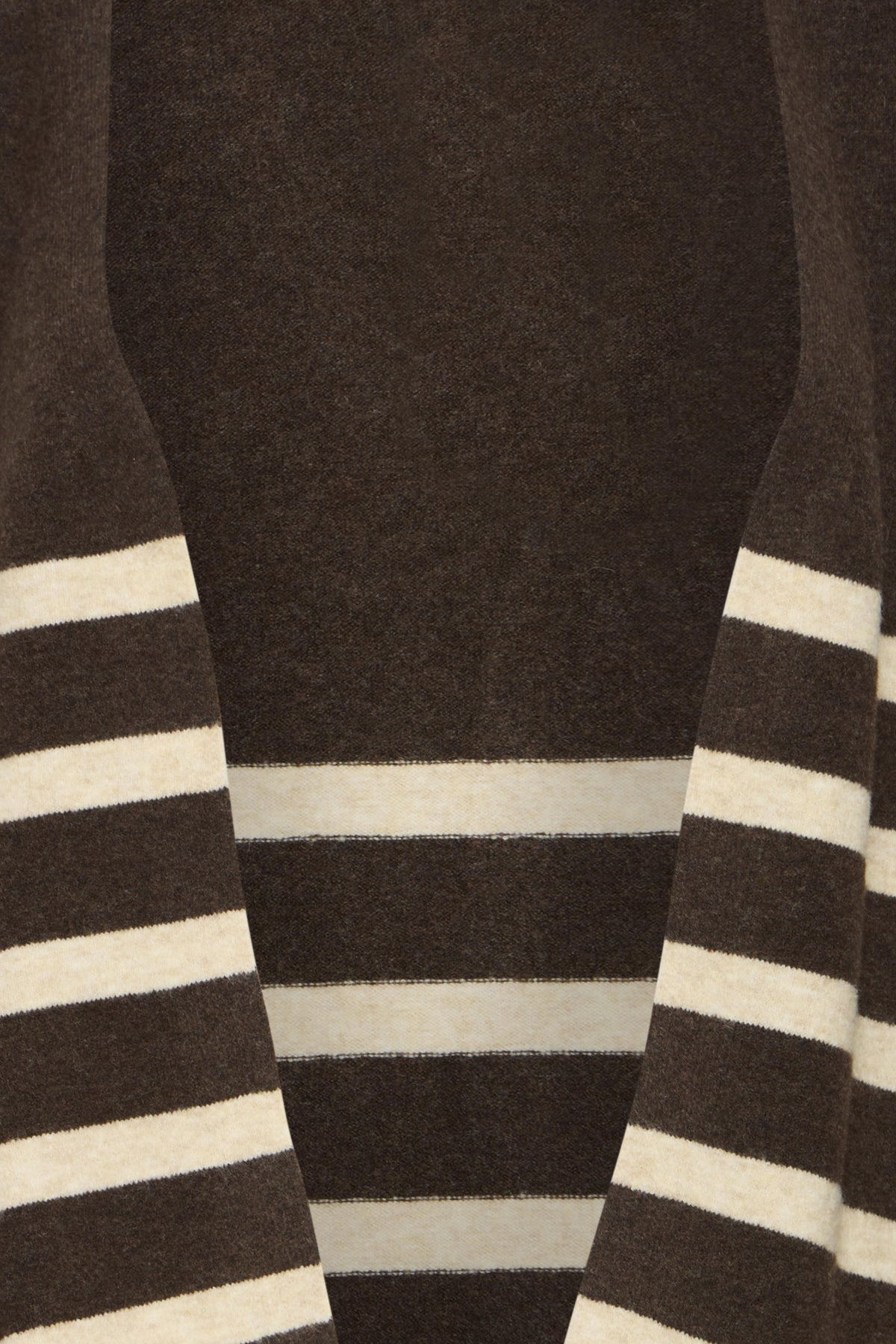 Fransa- Suzette Striped Cardigan in Hot Fudge