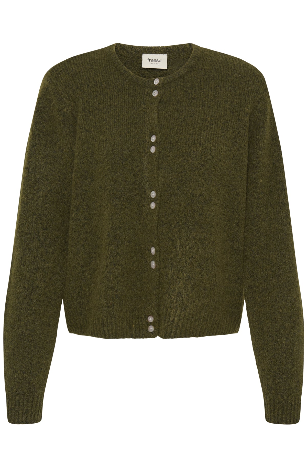 Fransa- Bela Cardigan in Fir Green Melange