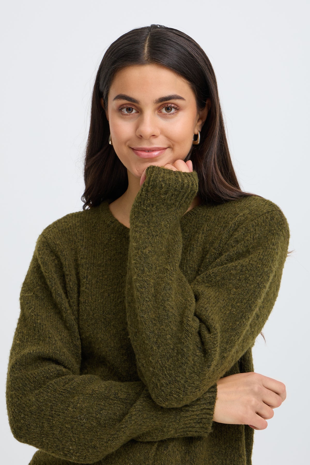 Fransa- Bela Cardigan in Fir Green Melange