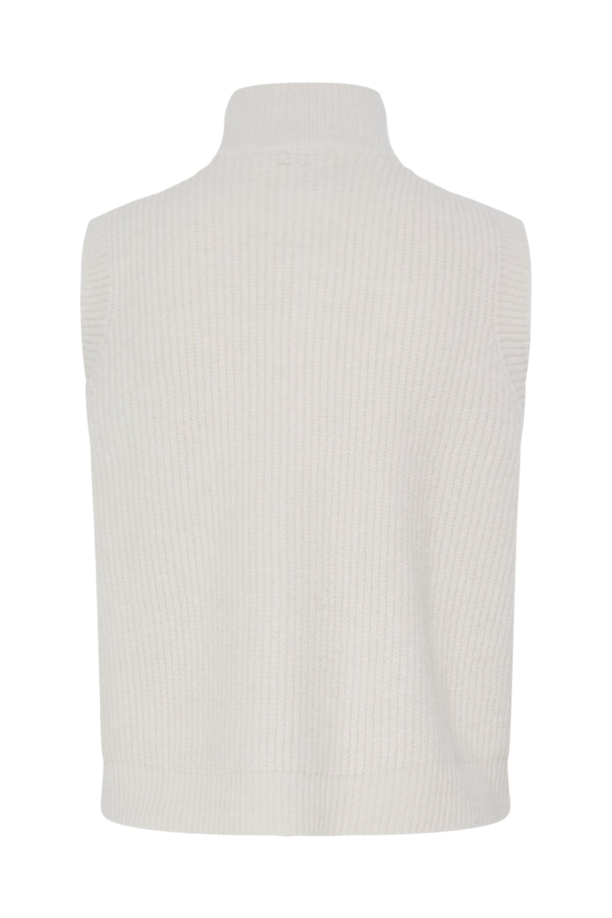 Fransa- Vinea Zippered Waistcoat in Whisper White