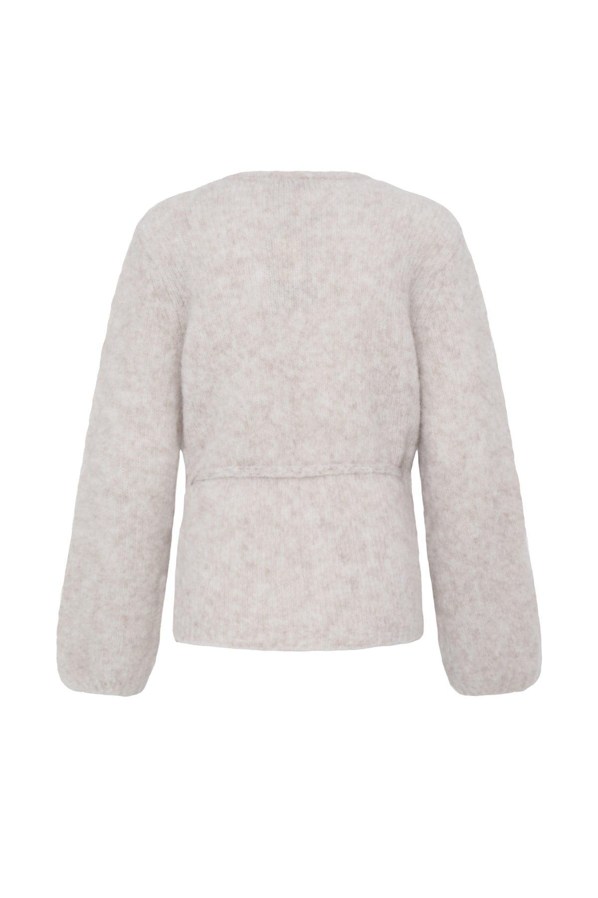 Fransa- Naelle Belted Cardigan in Oatmeal Melange