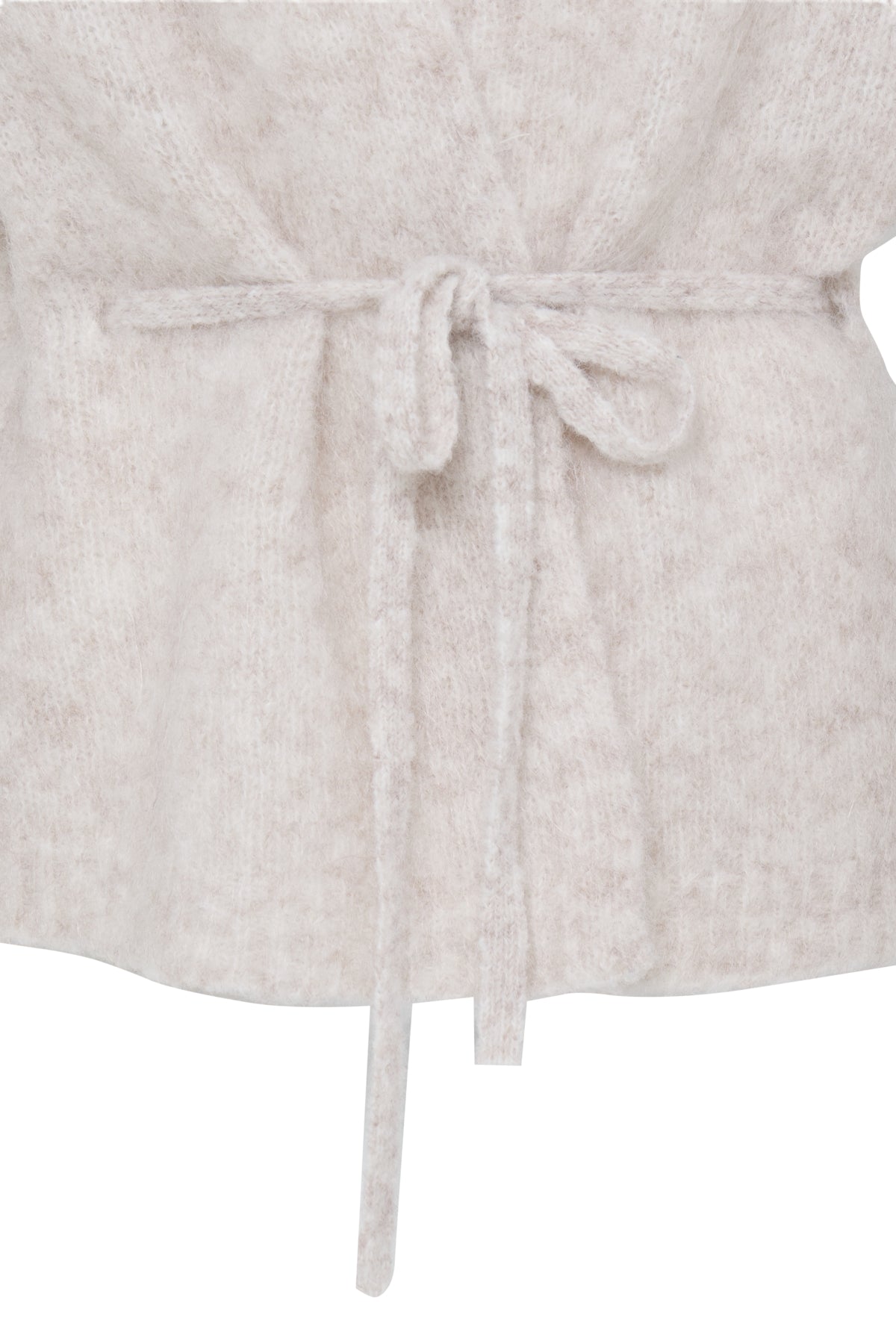 Fransa- Naelle Belted Cardigan in Oatmeal Melange