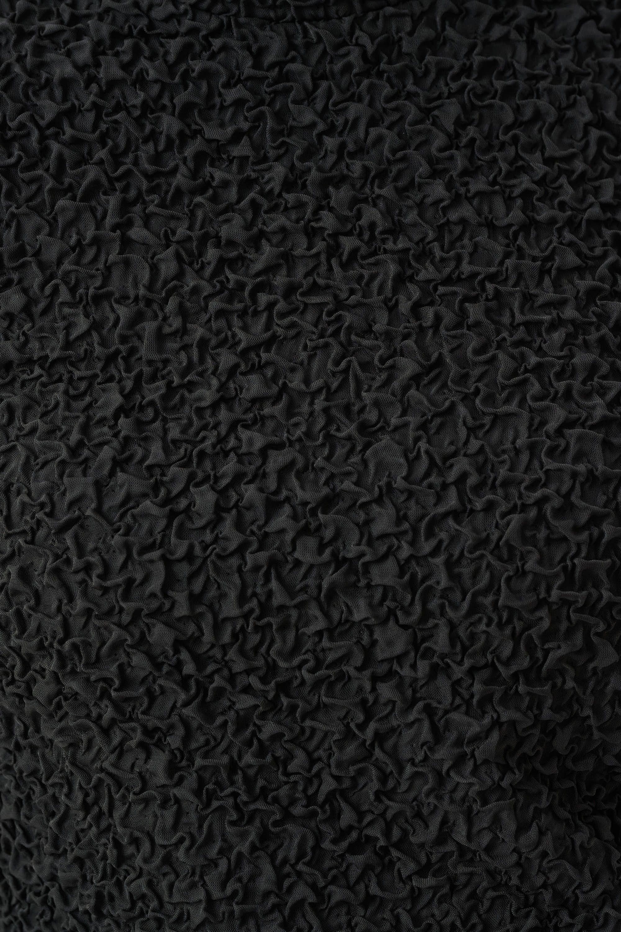 Joseph Ribkoff- Textured Jacquard Flounce Dress with Memory in Black