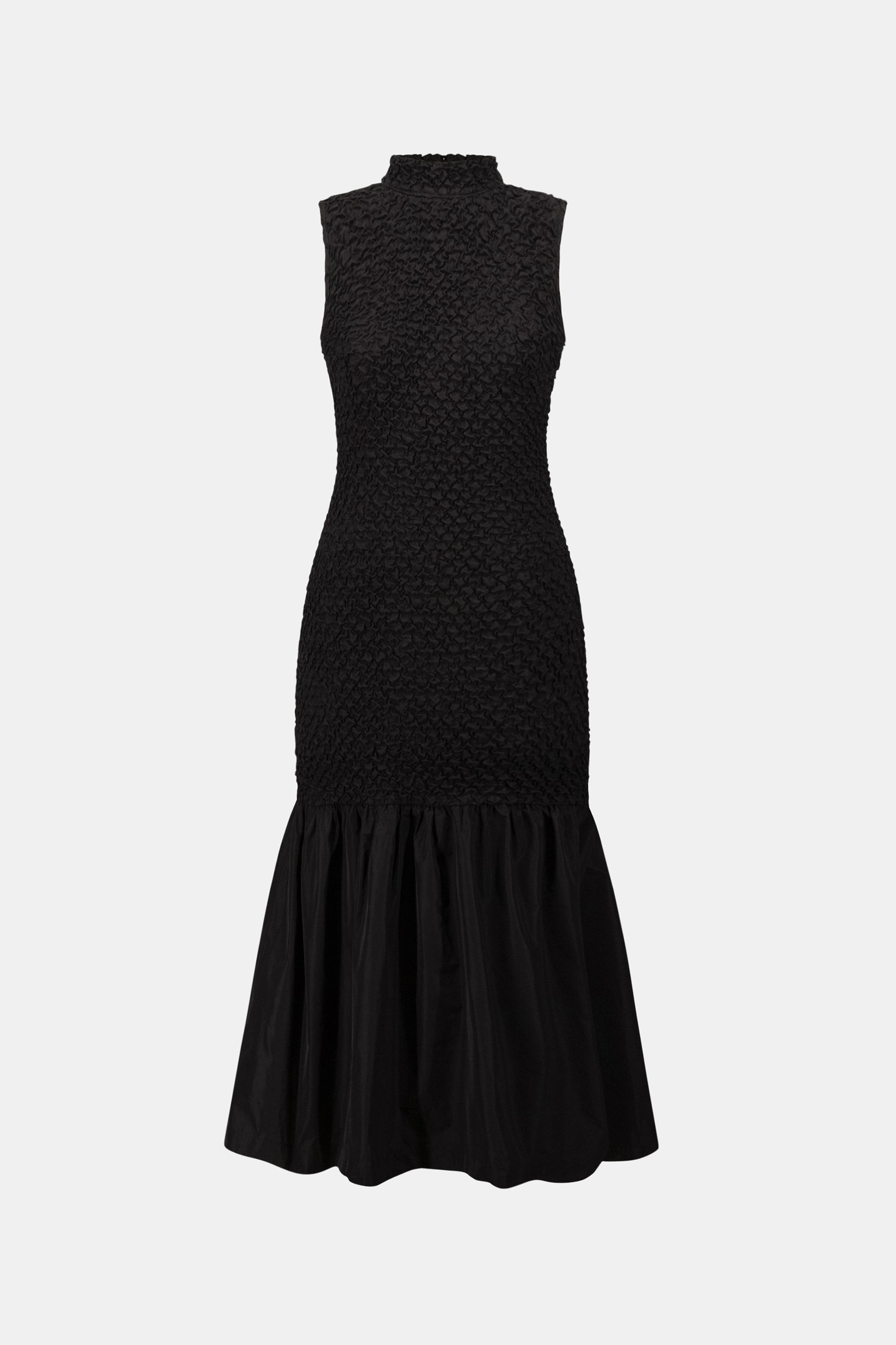 Joseph Ribkoff- Textured Jacquard Flounce Dress with Memory in